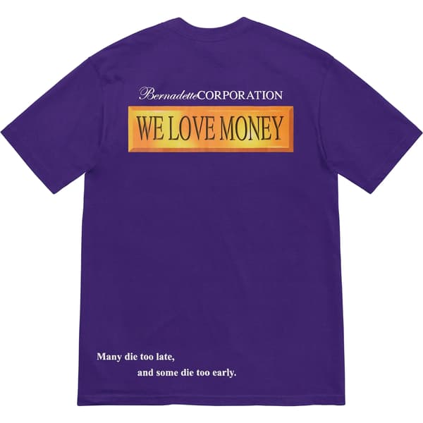 Supreme Bernadette Corporation Money Tee - Purple (front)