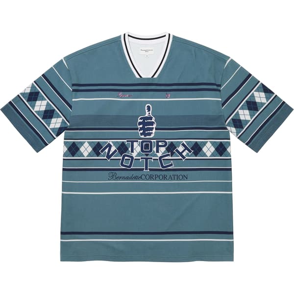 Supreme Bernadette Corporation Pique Soccer Top - Blue (front)