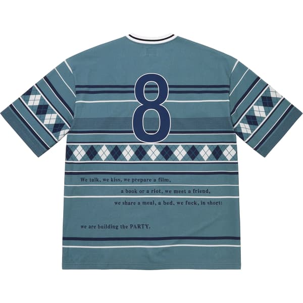 Supreme Bernadette Corporation Pique Soccer Top - Blue (front)