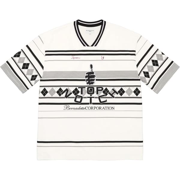 Supreme Bernadette Corporation Pique Soccer Top - White (front)