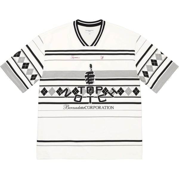 Supreme Bernadette Corporation Pique Soccer Top - White (front)