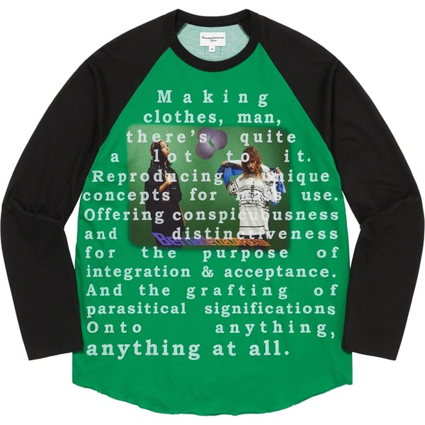 Supreme Bernadette Corporation Raglan L/S Top - Green (front)