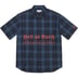 Supreme Bernadette Corporation S/S Work Shirt - Navy Plaid (front)