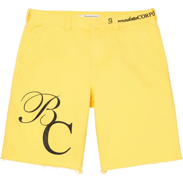 Supreme Bernadette Corporation Work Short - Yellow (front)