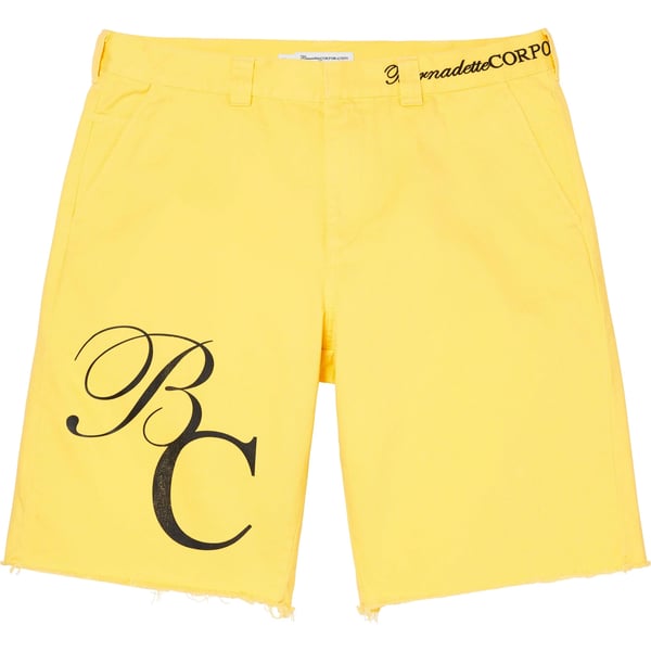 Supreme Bernadette Corporation Work Short - Yellow (front)