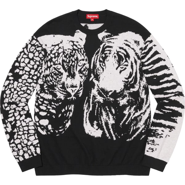 Supreme Big Cats Jacquard L/S Top - Black (front)