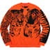 Supreme Big Cats Jacquard L/S Top - Orange (front)