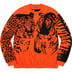 Supreme Big Cats Jacquard L/S Top - Orange (front)