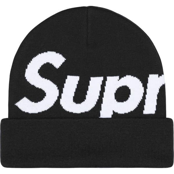 Supreme Big Logo Beanie - Black (front)