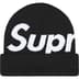 Supreme Big Logo Beanie - Black (front)