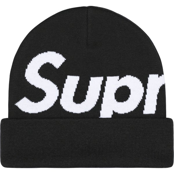 Supreme Big Logo Beanie - Black (front)