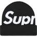 Supreme Big Logo Beanie - Black (front)