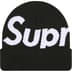 Supreme Big Logo Beanie - Black (front)