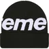 Supreme Big Logo Beanie - Black (front)
