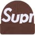Supreme Big Logo Beanie - Brown (front)