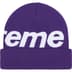 Supreme Big Logo Beanie - Dark Purple (front)