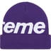 Supreme Big Logo Beanie - Dark Purple (front)