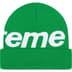 Supreme Big Logo Beanie - Green (front)