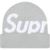 Supreme Big Logo Beanie - Grey (front)
