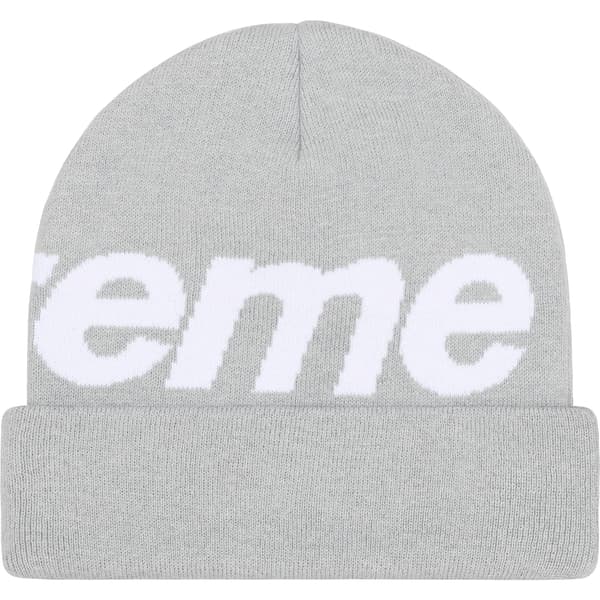 Supreme Big Logo Beanie - Grey (front)
