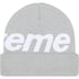 Supreme Big Logo Beanie - Grey (front)