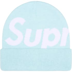 Supreme Big Logo Beanie Light Blue