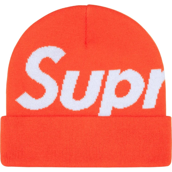 Supreme Big Logo Beanie - Orange (front)