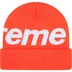 Supreme Big Logo Beanie - Orange (front)