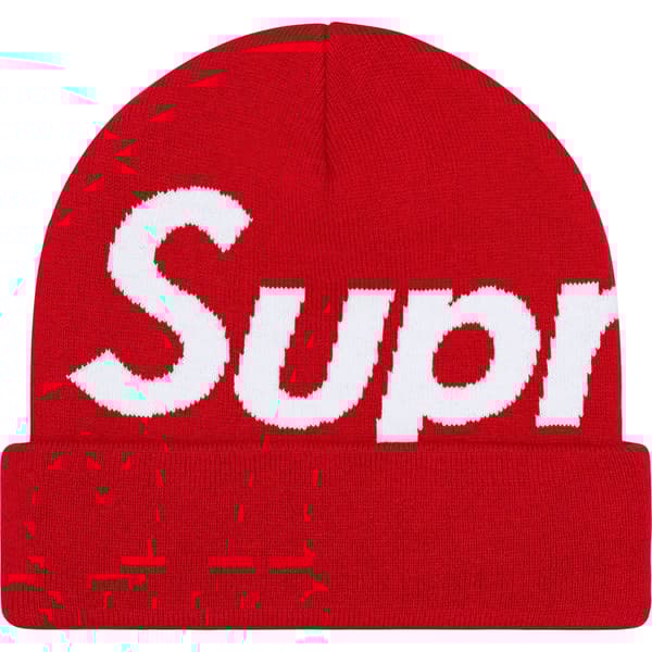 Supreme Big Logo Beanie - Red (front)