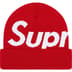 Supreme Big Logo Beanie - Red (front)