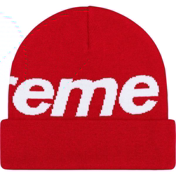 Supreme Big Logo Beanie - Red (front)