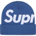 Supreme Big Logo Beanie - Slate (front)
