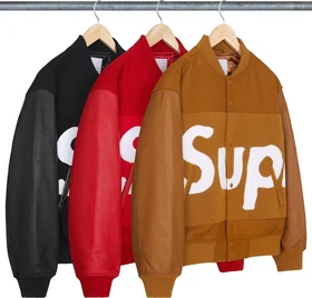 Supreme Big Logo Chenille Varsity Jacket