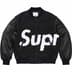 Supreme Big Logo Chenille Varsity Jacket - Black (front)