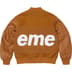 Supreme Big Logo Chenille Varsity Jacket - Mustard (front)