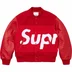 Supreme Big Logo Chenille Varsity Jacket - Red (front)