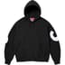 Supreme Big Logo Jacquard Hooded Sweatshirt - Black (front)