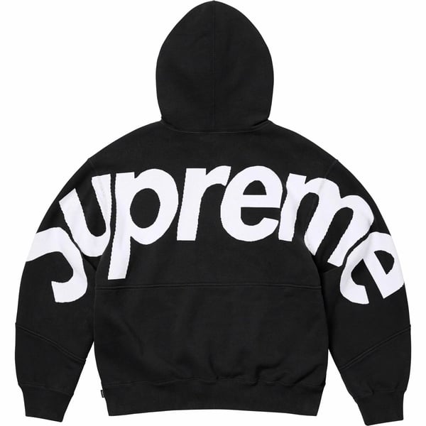 Supreme Big Logo Jacquard Hooded Sweatshirt - Black (front)