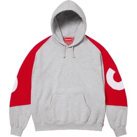 Supreme Big Logo Jacquard Hooded Sweatshirt Heather Grey