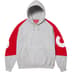 Supreme Big Logo Jacquard Hooded Sweatshirt - Heather Grey (front)