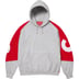 Supreme Big Logo Jacquard Hooded Sweatshirt - Heather Grey (front)