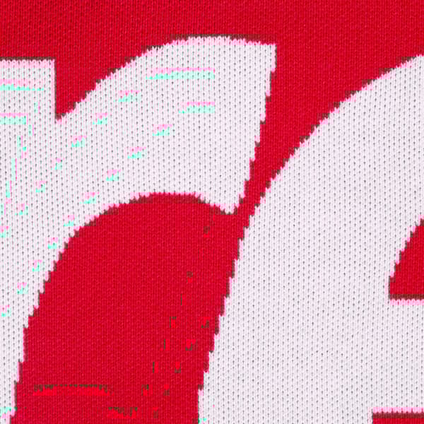 Supreme Big Logo Jacquard Hooded Sweatshirt - Heather Grey (front)