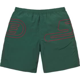 Supreme Big Logo Nylon Short Dark Green