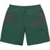 Supreme Big Logo Nylon Short - Dark Green (front)