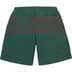 Supreme Big Logo Nylon Short - Dark Green (front)