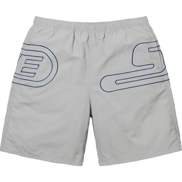 Supreme Big Logo Nylon Short - Grey (front)