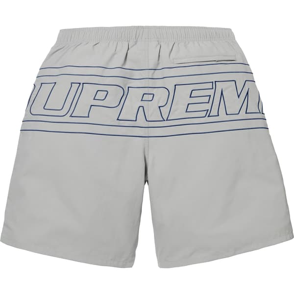 Supreme Big Logo Nylon Short - Grey (front)