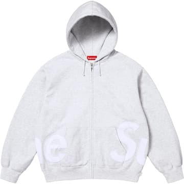 Supreme Big Logo Zip Up Hooded Sweatshirt