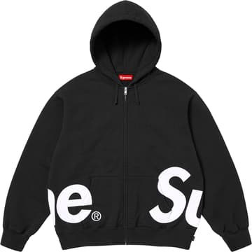 Supreme Big Logo Zip Up Hooded Sweatshirt