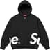 Supreme Big Logo Zip Up Hooded Sweatshirt - Black (front)